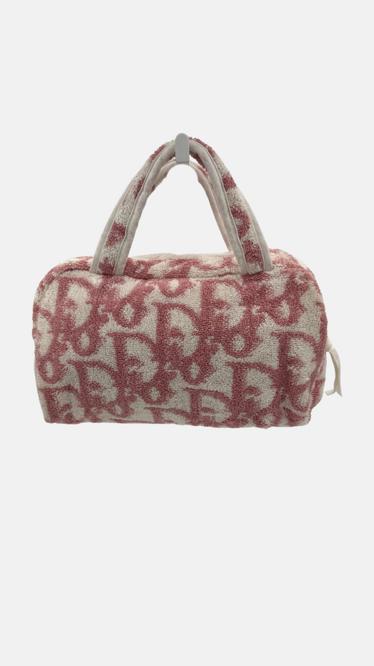 DIOR PINK TERRY CLOTH BAG