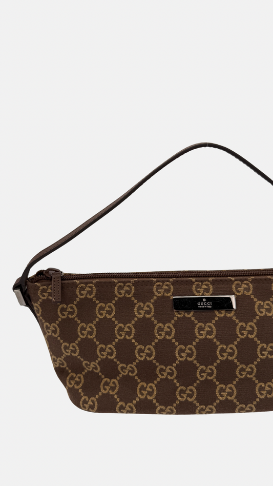 GUCCI MONOGRAM CANVAS POCHETTE