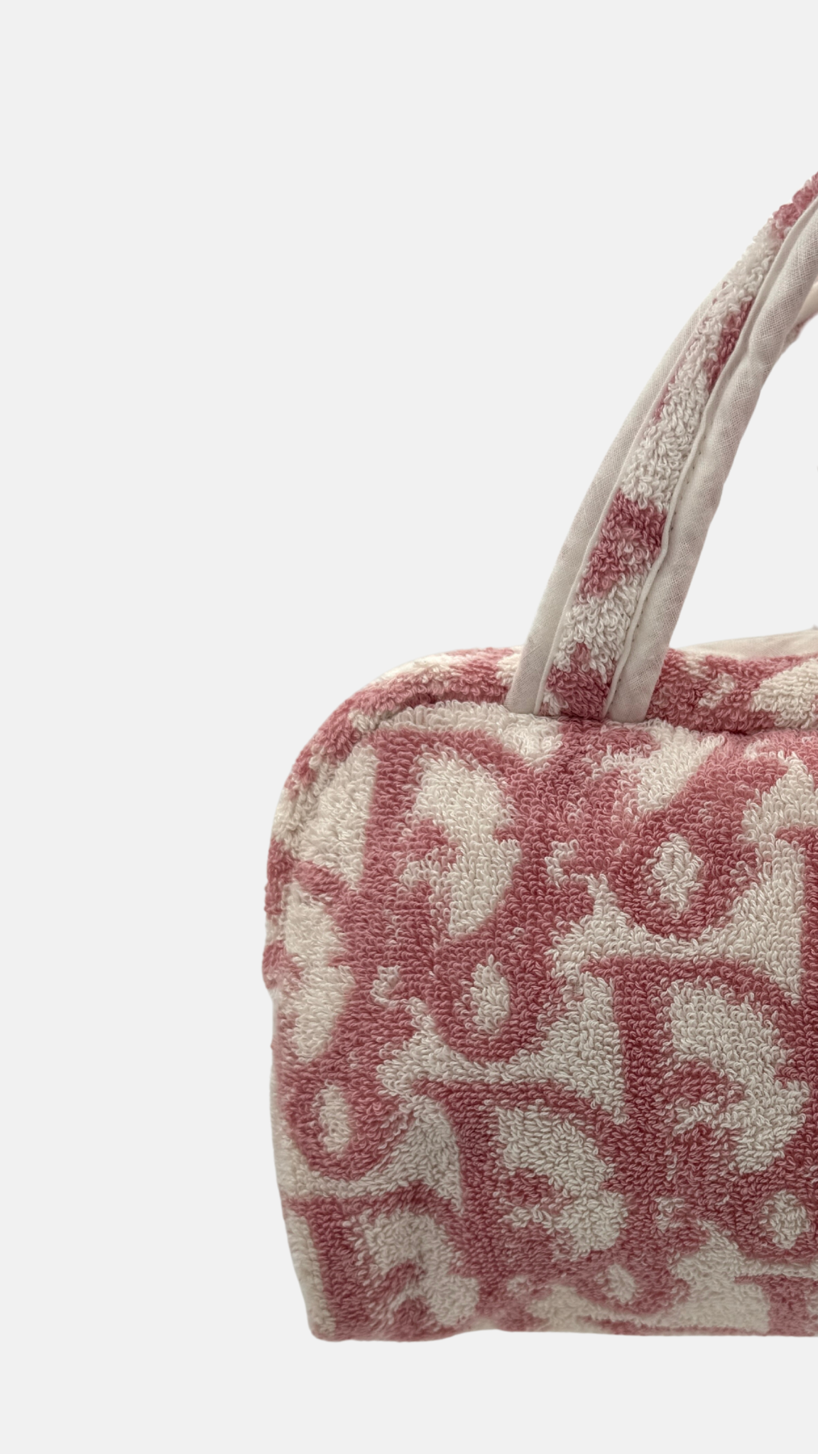 DIOR PINK TERRY CLOTH BAG