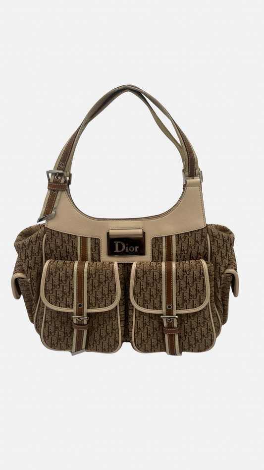 DIOR MONOGRAM COLUMBUS HOBO BAG